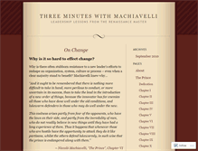 Tablet Screenshot of 3minuteswithmachiavelli.wordpress.com