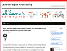Tablet Screenshot of childrensrightsallianceblog.wordpress.com