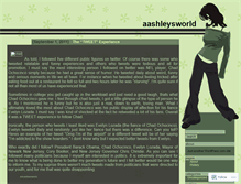 Tablet Screenshot of aashleysworld.wordpress.com