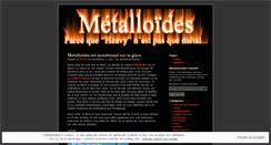 Desktop Screenshot of metalloides.wordpress.com