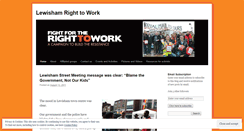 Desktop Screenshot of lewishamrighttowork.wordpress.com
