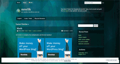 Desktop Screenshot of mrerlik.wordpress.com