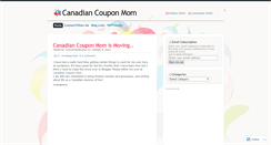 Desktop Screenshot of couponmomcanada.wordpress.com