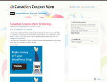 Tablet Screenshot of couponmomcanada.wordpress.com