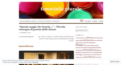 Desktop Screenshot of femminileplurale.wordpress.com
