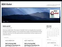 Tablet Screenshot of bdooutlet.wordpress.com