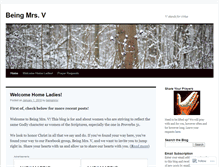 Tablet Screenshot of beingmrsv.wordpress.com