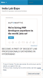 Mobile Screenshot of indialabexpo.wordpress.com