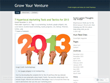 Tablet Screenshot of growyourventure.wordpress.com