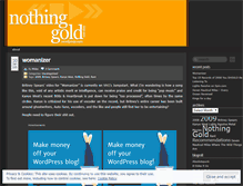 Tablet Screenshot of nothinggold.wordpress.com