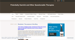 Desktop Screenshot of phtherapies.wordpress.com