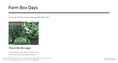 Desktop Screenshot of farmboxdays.wordpress.com