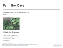 Tablet Screenshot of farmboxdays.wordpress.com