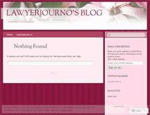 Tablet Screenshot of lawyerjourno.wordpress.com