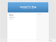 Tablet Screenshot of imelda74.wordpress.com