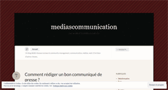 Desktop Screenshot of mediascommunication.wordpress.com