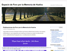 Tablet Screenshot of foroporlamemoriahuelva.wordpress.com