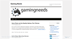 Desktop Screenshot of gamingneeds.wordpress.com