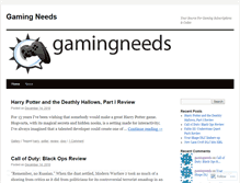 Tablet Screenshot of gamingneeds.wordpress.com