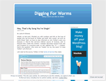 Tablet Screenshot of diggingforworms.wordpress.com