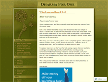 Tablet Screenshot of dharmaforone.wordpress.com