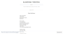 Desktop Screenshot of kaminskiwriting.wordpress.com