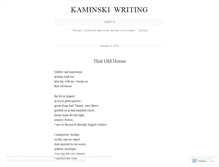 Tablet Screenshot of kaminskiwriting.wordpress.com