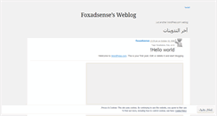 Desktop Screenshot of foxadsense.wordpress.com