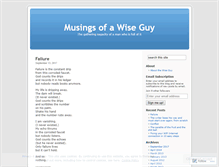 Tablet Screenshot of musingsofawiseguy.wordpress.com