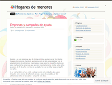 Tablet Screenshot of hogaresdemenores.wordpress.com