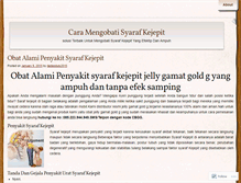 Tablet Screenshot of caramengobatisyarafkejepit93.wordpress.com