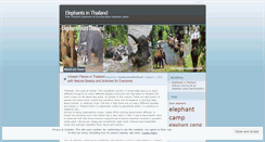 Desktop Screenshot of elephantsinthailand.wordpress.com