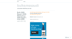 Desktop Screenshot of bulksmssaudi.wordpress.com