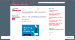 Desktop Screenshot of masteringbusiness.wordpress.com