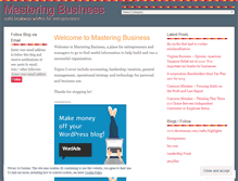 Tablet Screenshot of masteringbusiness.wordpress.com