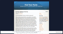 Desktop Screenshot of findyourpants.wordpress.com