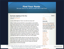 Tablet Screenshot of findyourpants.wordpress.com