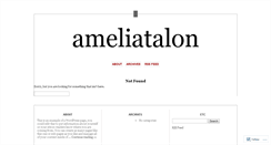 Desktop Screenshot of ameliatalon.wordpress.com
