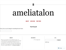 Tablet Screenshot of ameliatalon.wordpress.com
