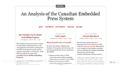 Desktop Screenshot of canadianembeddedpress.wordpress.com