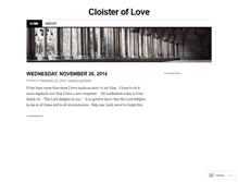 Tablet Screenshot of cloisteroflove.wordpress.com