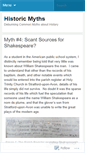 Mobile Screenshot of historicmyths.wordpress.com