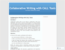 Tablet Screenshot of collaborativewriting09.wordpress.com