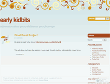Tablet Screenshot of earlykidbits.wordpress.com