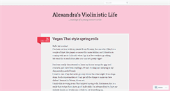 Desktop Screenshot of alexandraviolinist.wordpress.com