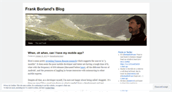 Desktop Screenshot of frankborland.wordpress.com