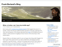 Tablet Screenshot of frankborland.wordpress.com