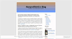 Desktop Screenshot of nonprofitinfo.wordpress.com