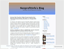 Tablet Screenshot of nonprofitinfo.wordpress.com