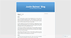 Desktop Screenshot of justinbalmes.wordpress.com